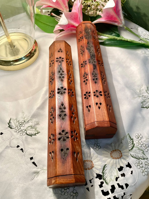 Vintage Wooden Incense Holder Boxes (each) Approx. 30 cm