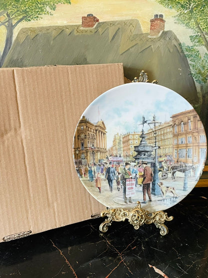 Davenport Pottery, Cries of London plate, Newspaper Seller, collectible English pottery, limited edition plate, Brian Eden art, vintage London decor, fine porcelain, Stoke-on-Trent pottery, British collectible plates
