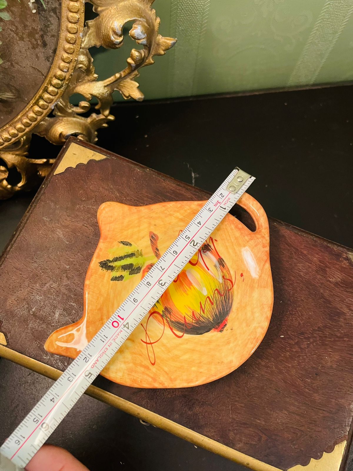 Hand Painted Fruit Tea Bag Holder Ceramic Tea Rest