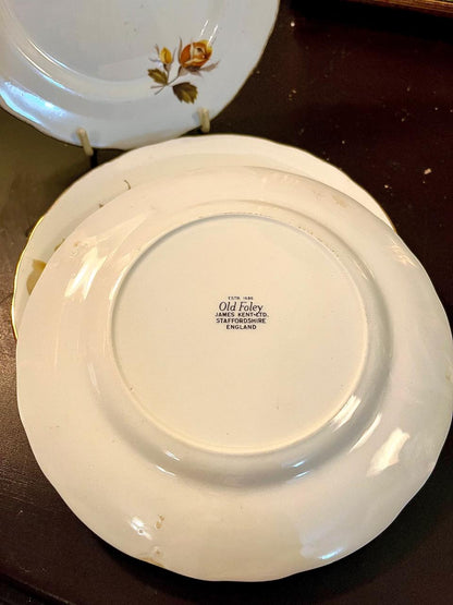 Old Foley James Kent Dessert Plates Set of 4 – 6 Inch England