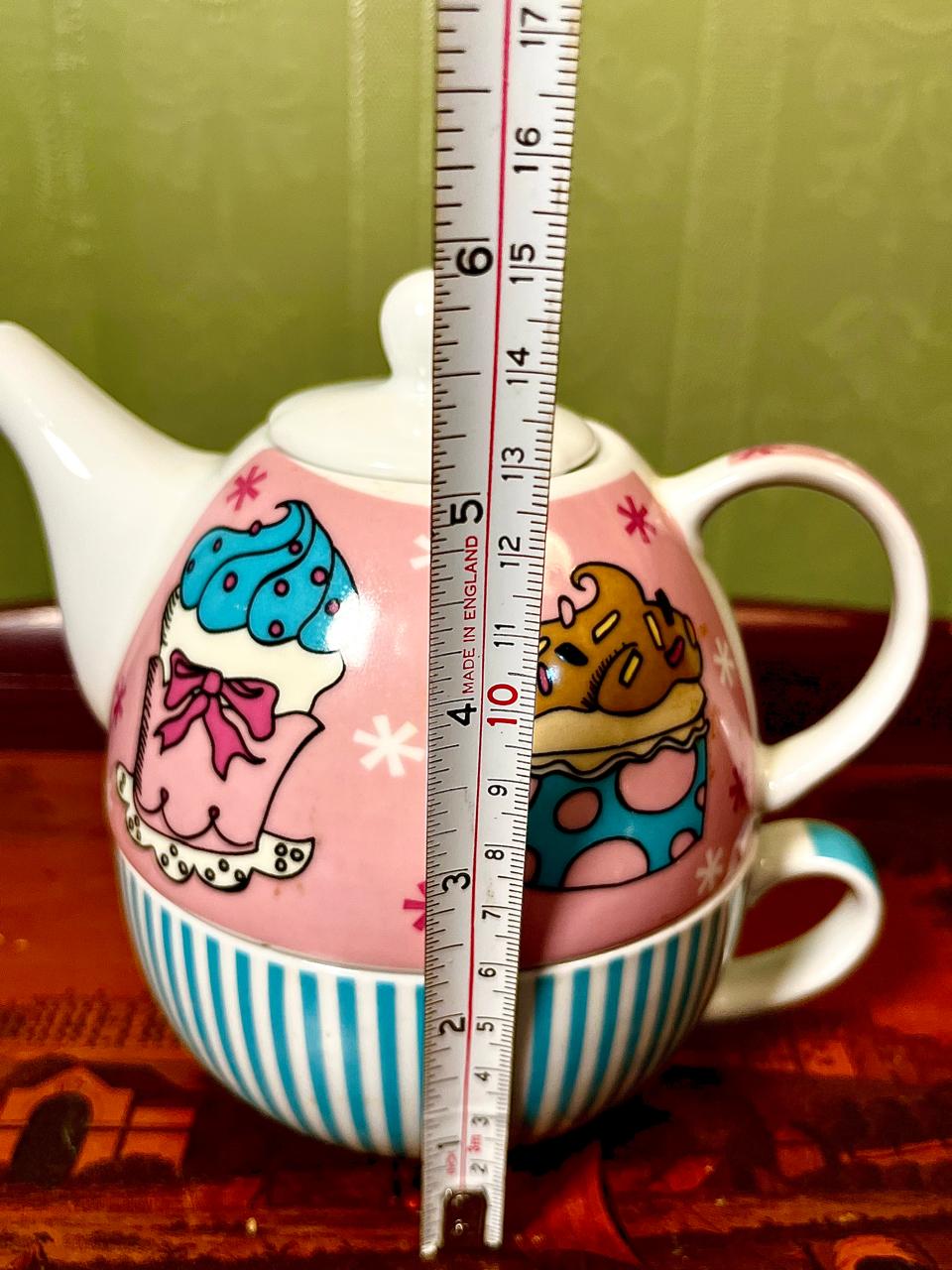 Novelty Cupcake Tea for One Set | Teapot & Cup | 6 Inch