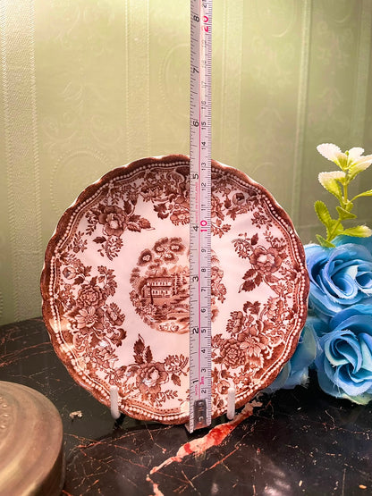 Mott Manquin Brown Transferware Decor Plate 5 Inch