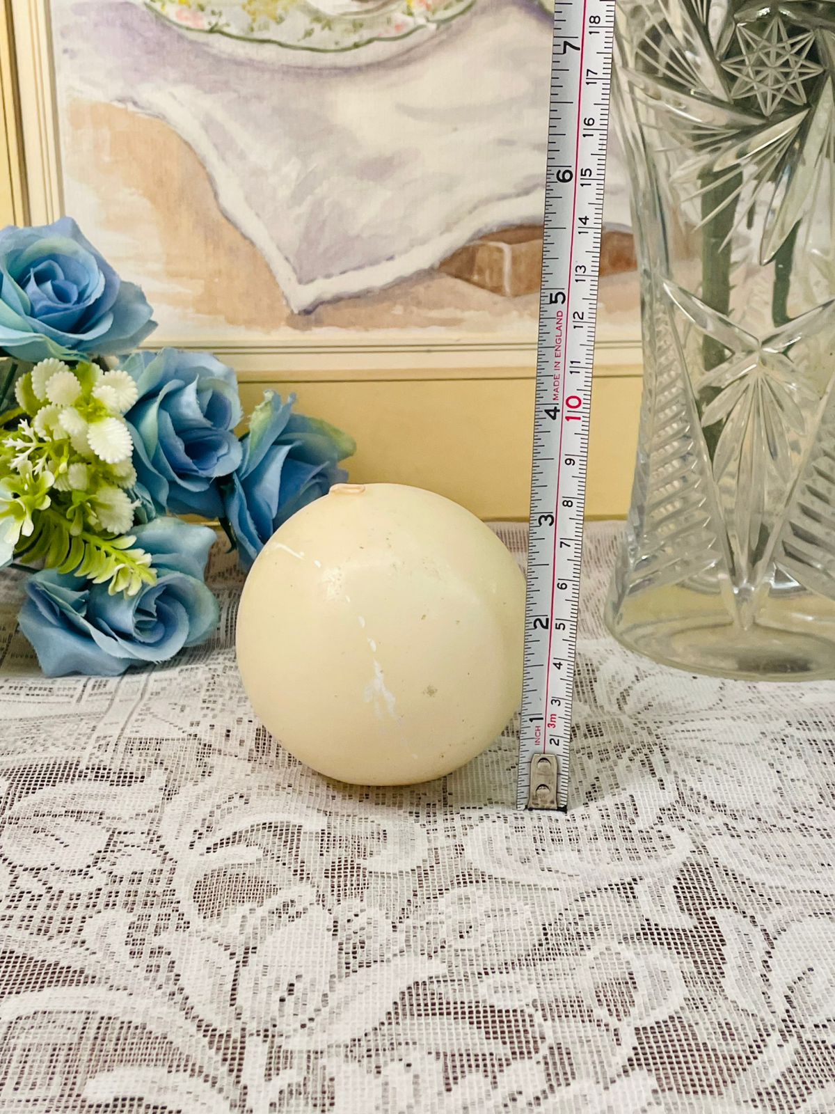 Cream Ball Candle – Decorative Sphere Candle