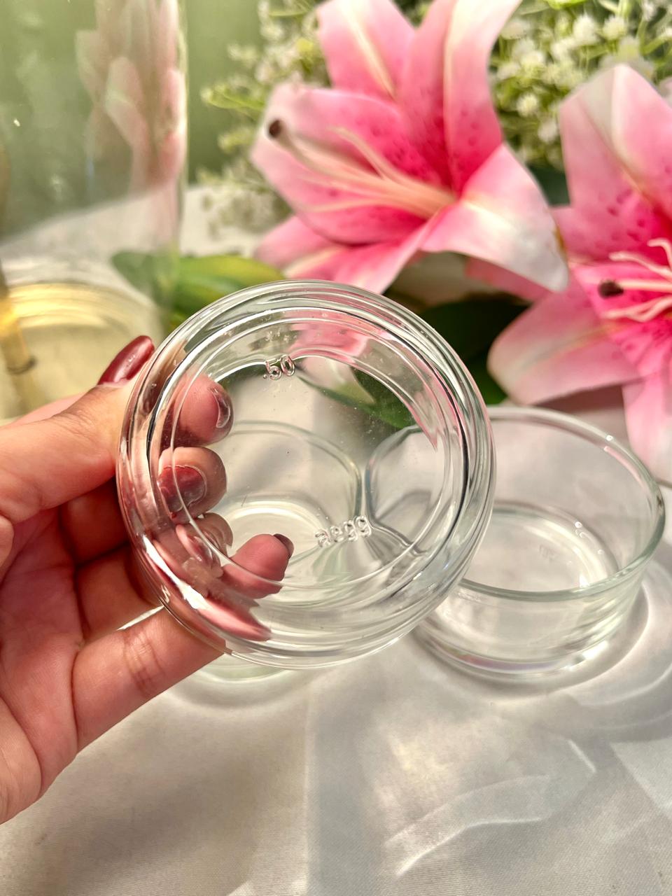 Clear Crystal Ramekin Bowls – 3 Piece Set, 3 Inch