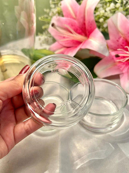 Clear Crystal Ramekin Bowls – 3 Piece Set, 3 Inch