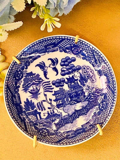 Vintage Ibiza Map Decorative Plate with Wall Hanging Stand