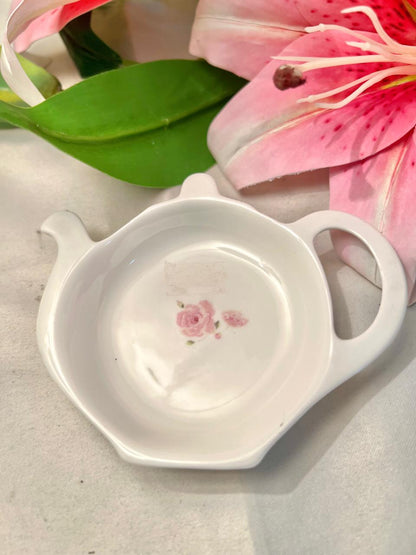 Rose Teapot-Shaped Ceramic Tea Bag 10 cm