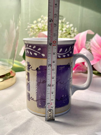 Rayware Purple Abstract Ceramic Mug 10.5 cm