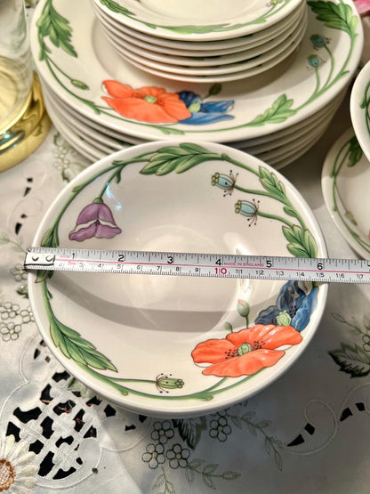 Villeroy & Boch Amapola Floral Dinner & Tea Set 30-Piece
