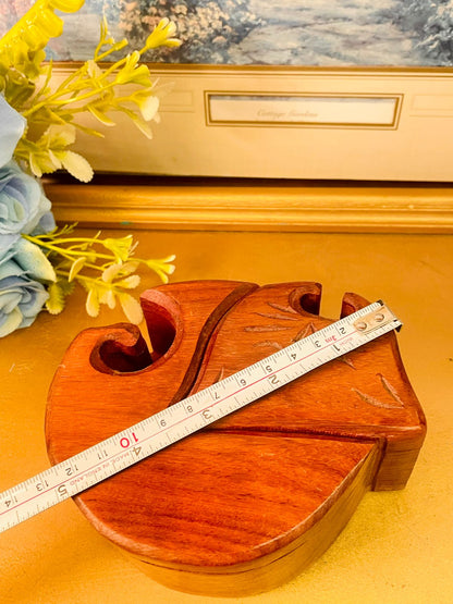 Wooden Cat Shaped Trinket Box Decorative Storage