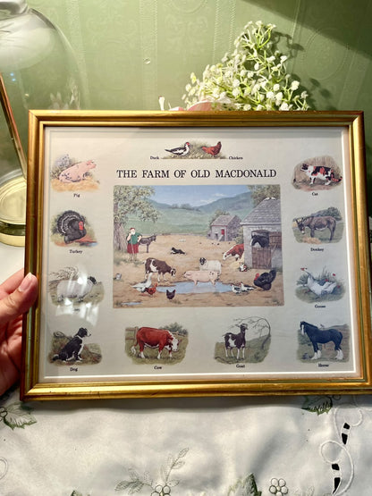 Melanie Cargill The Farm of Old MacDonald Framed Painting Approx. 12 Inch