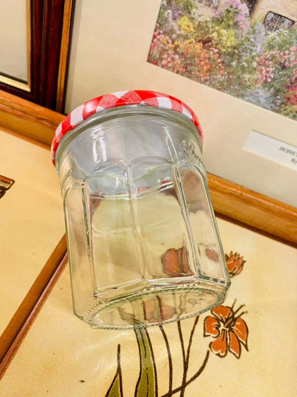 Vintage Airtight Glass Jar, Jam Jars, Storage Jar – Red Gingham Lids