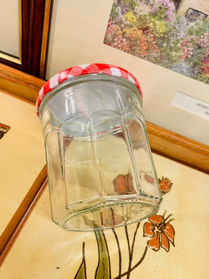Vintage Airtight Glass Jar, Jam Jars, Storage Jar – Red Gingham Lids