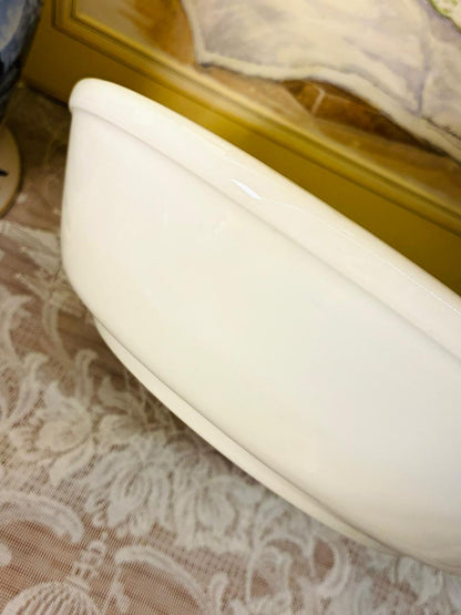 Large Colorful Rim Ceramic Serving Bowl – Oven Safe Large Deep Plater