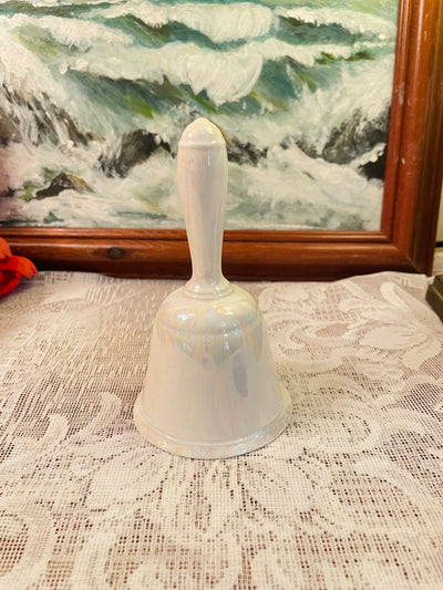 Vintage Iridescent Porcelain Bell Ornament