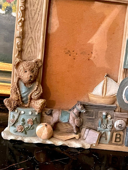 Vintage Toy Chest Photo Frame – Resin Collectible (England)