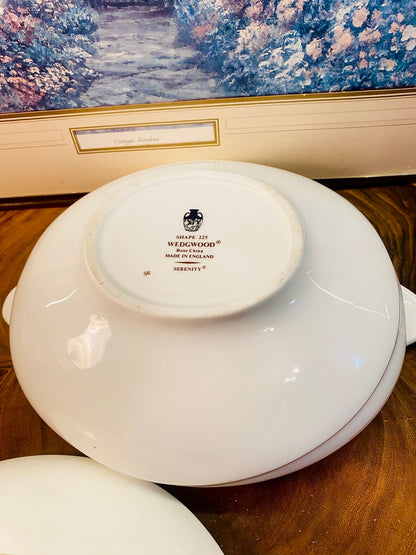 Wedgwood Serenity Bone China Covered Serving Bowl