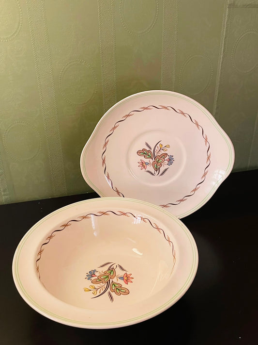 Royal Doulton Woodland Bowl & Cake Plater  England