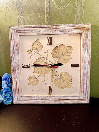 Vintage Grape Vine Wall Clock 10 Inch
