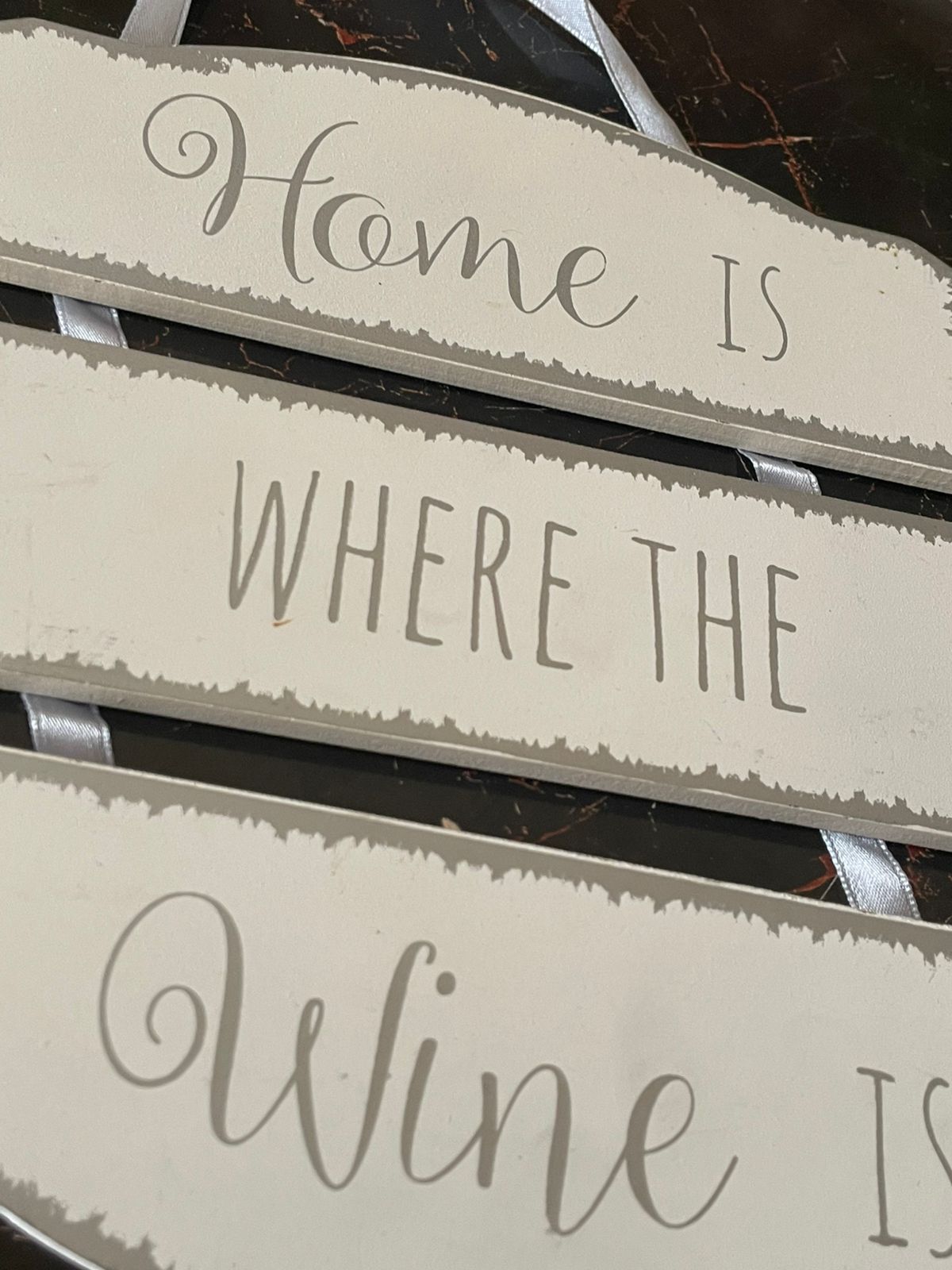 American Creed 3-Step Wooden Wall Plaque – Home is Where the Wine Is