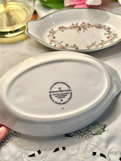 Johnson Brothers Eternal Beau Floral Oven-Safe Dishes Set of 2 23 cm