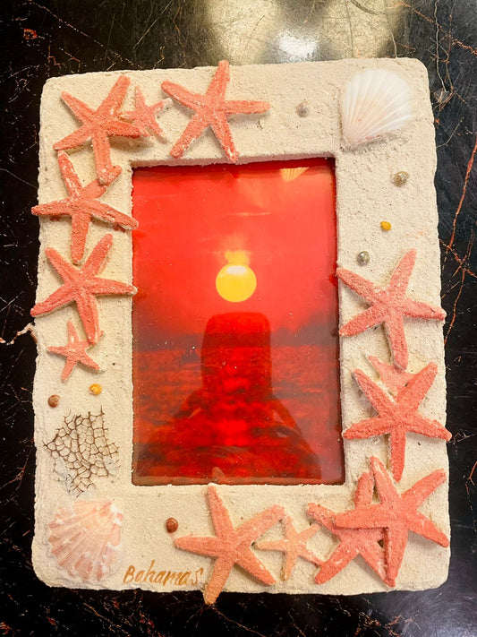 Vintage Beach Frame – Starfish Coastal Photo Decor
