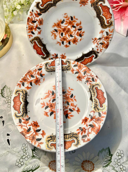 Vintage Imari-style floral Quarter Plates – Set of 6