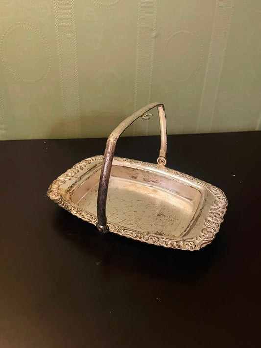 Vintage Silver Plated Handled Serving Tray