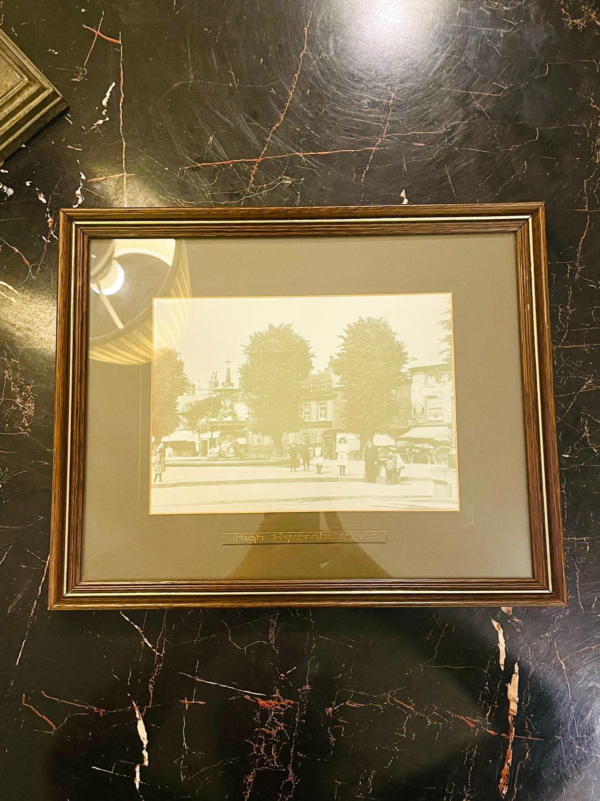 High Wycombe Framed Vintage Sepia painting 12.5 inch