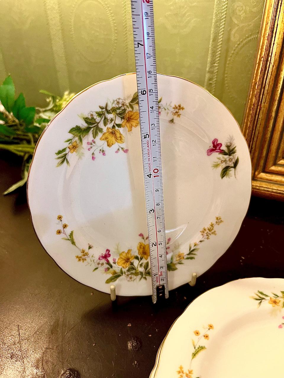 Royal Wessex Clementine Fine Bone China Plates Set of 4 – 6 Inch