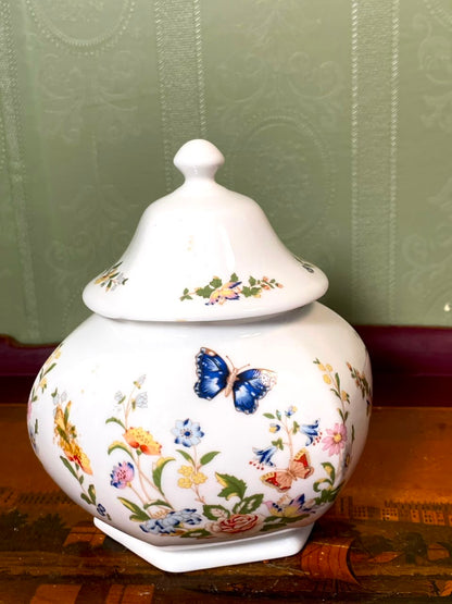 Aynsley Cottage Garden Fine English Bone China Lidded Jar