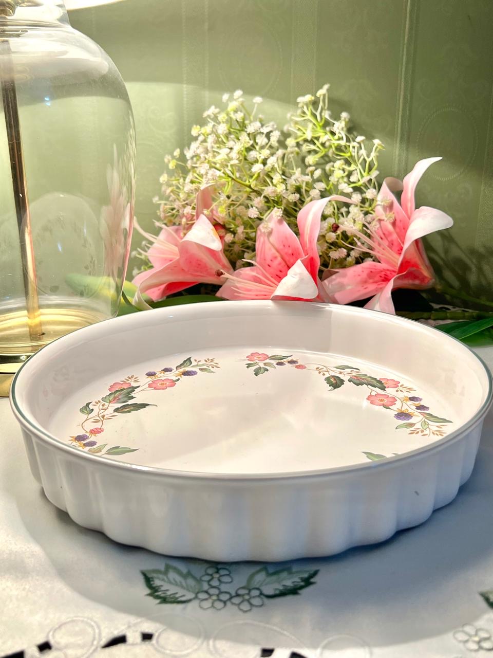 BHS Victorian Rose Floral Serving Platter 10.5 in Made in Britain