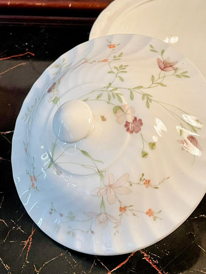 Wedgwood Floral Bone China Bowl with Lid – Made in England