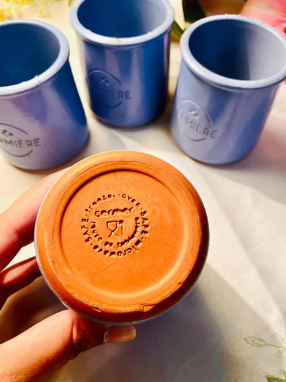 La Fermière Blue Ceramic Dessert Pots – Set of 4, 3 Inch