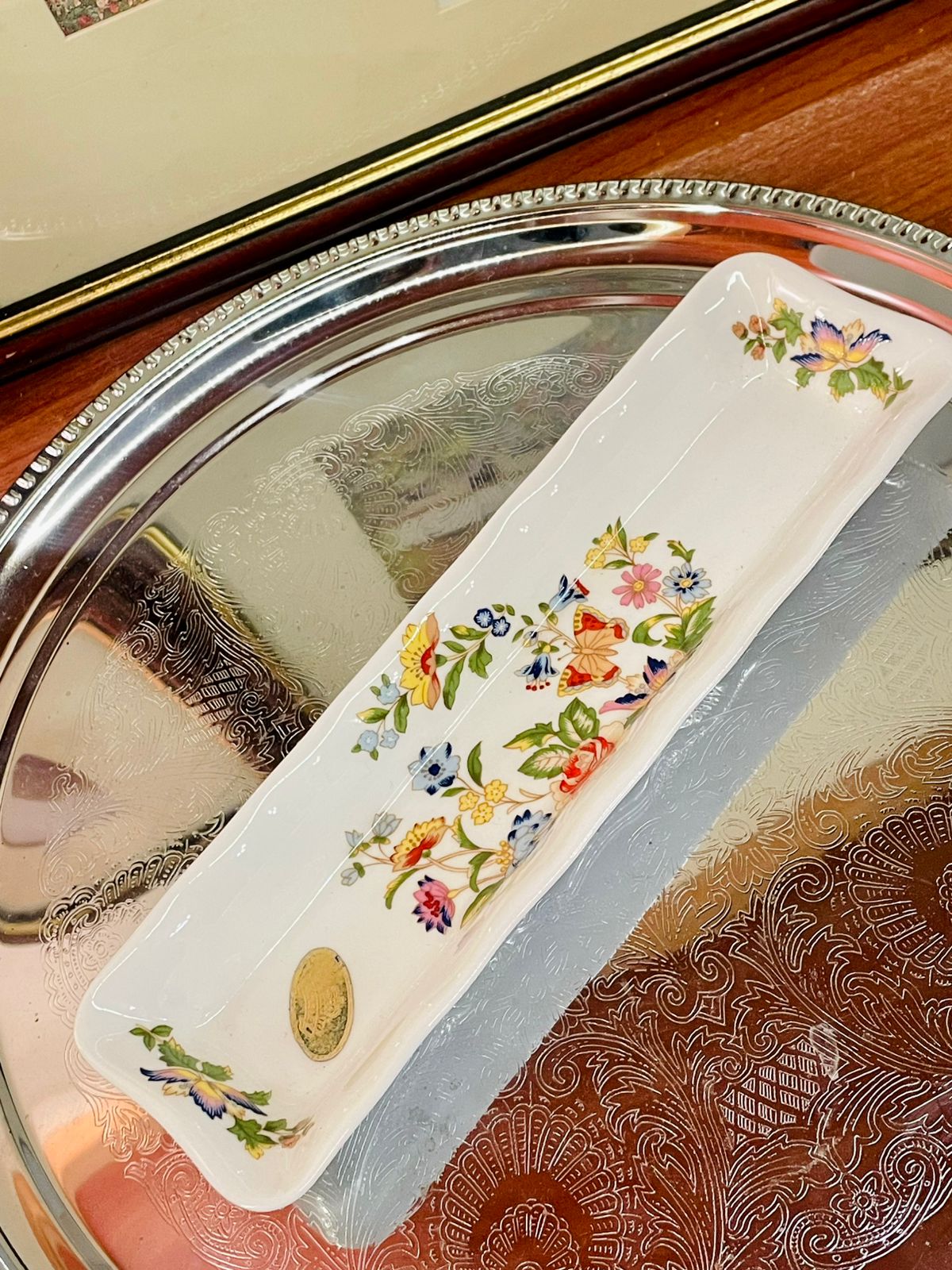 Aynsley Cottage Garden Long Tray – Fine Bone China – Made in England