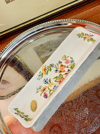 Aynsley Cottage Garden Long Tray – Fine Bone China – Made in England