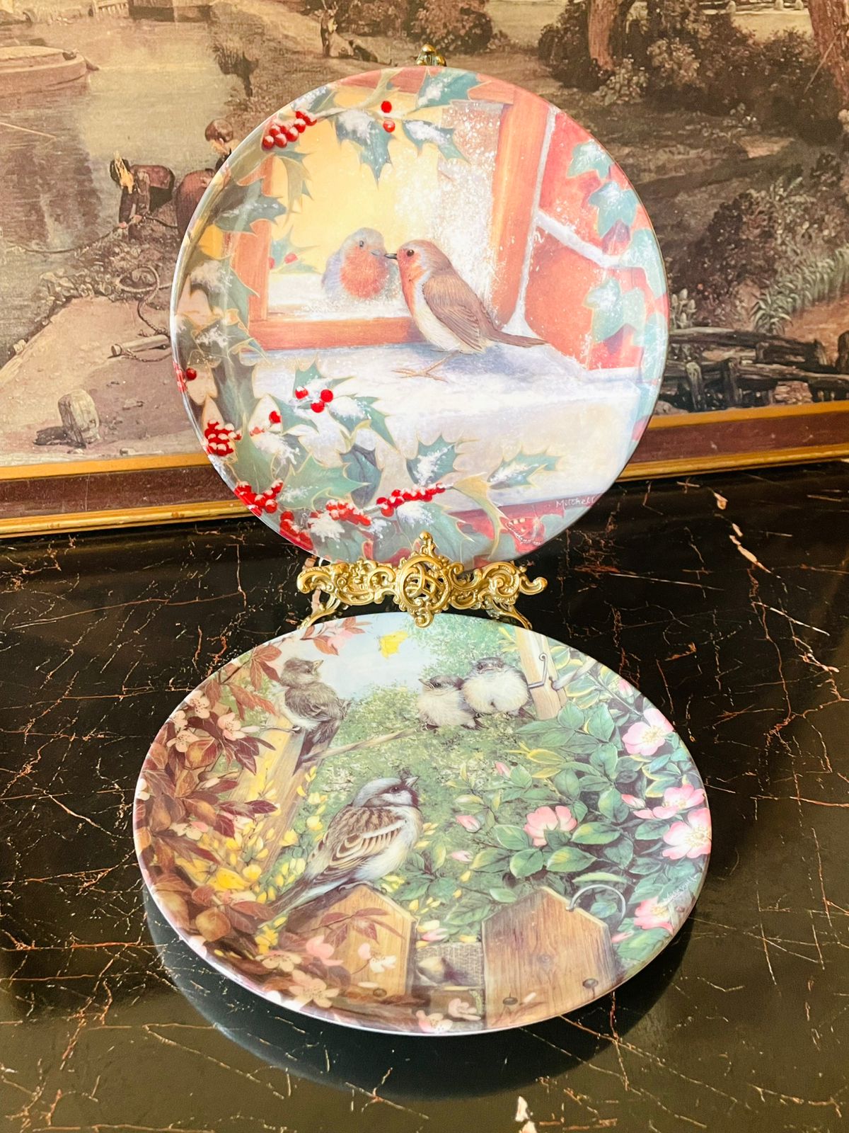 Set of 4 Coalport “Garden Visitors” Fine Bone China Collector Plates – Bird Plates Series 8 inches