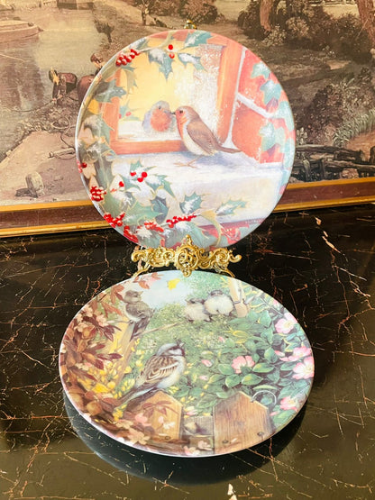 Set of 4 Coalport “Garden Visitors” Fine Bone China Collector Plates – Bird Plates Series 8 inches