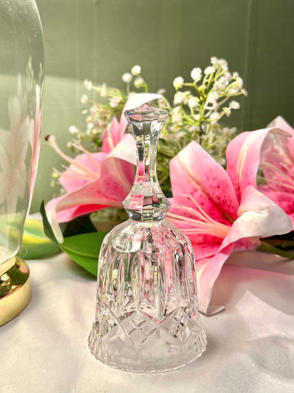 Vintage Clear Crystal Bell – Approx. 5 Inch