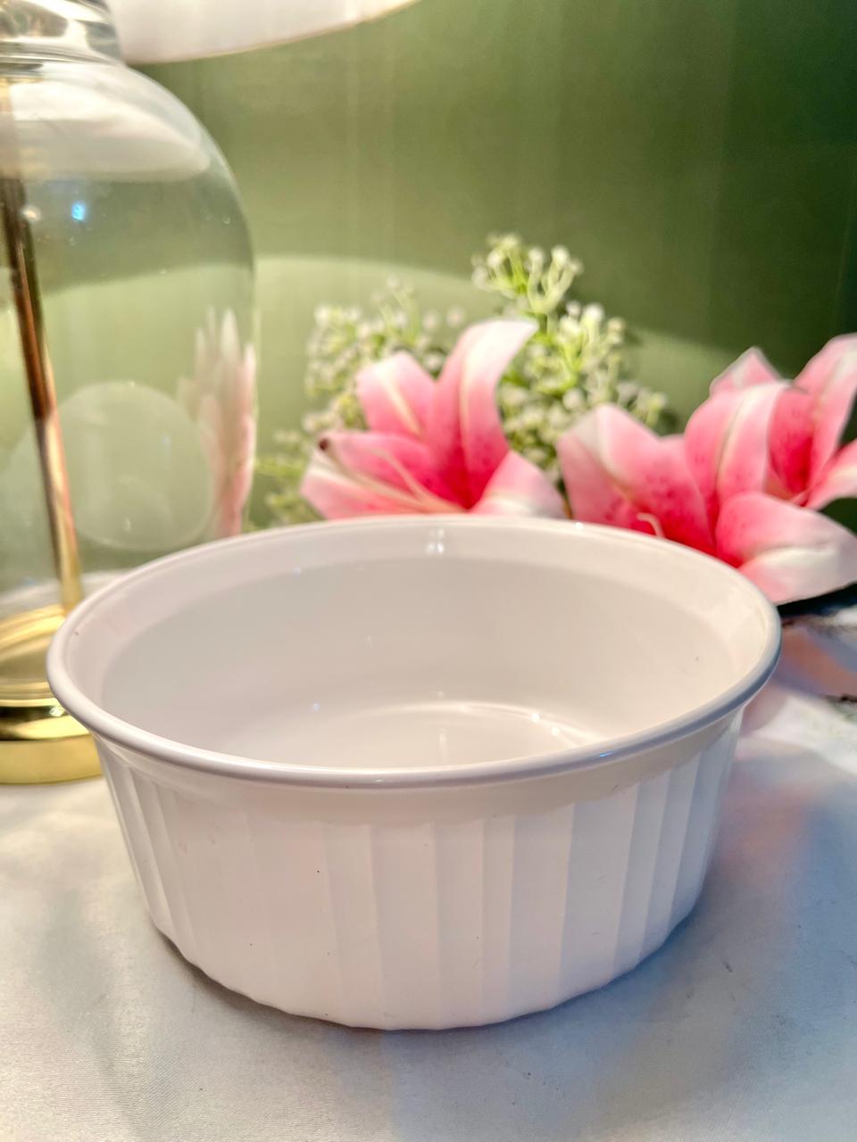 CorningWare French White Ceramic Oven-Safe Baking Dish – 8 Inch
