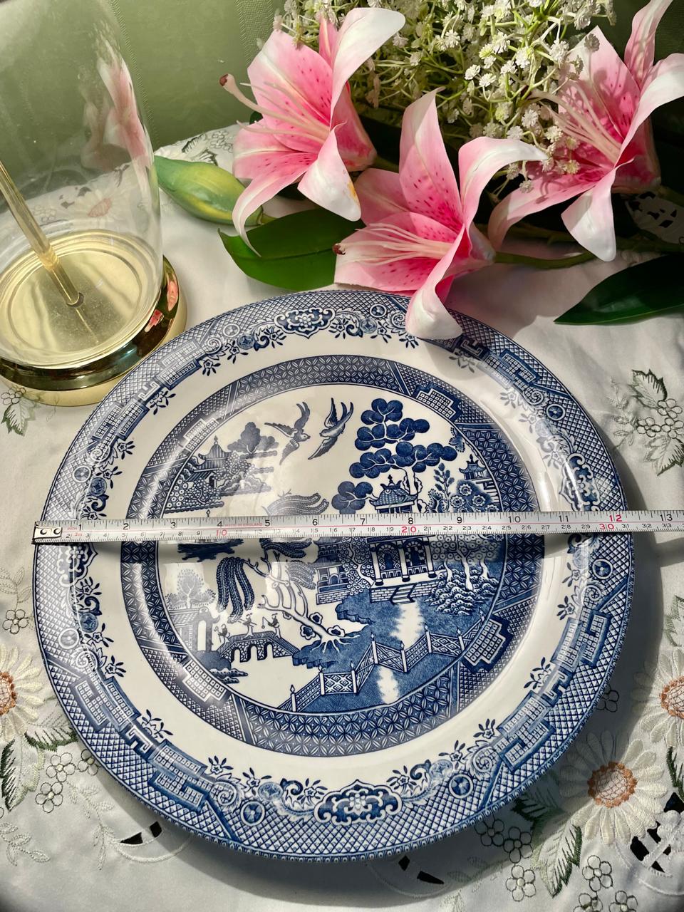 Churchill England Blue Willow Large Serving Platter– 12 Inch
