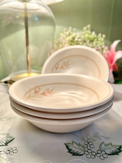 Biltons England 4-Piece Floral Bowls 6.25 in