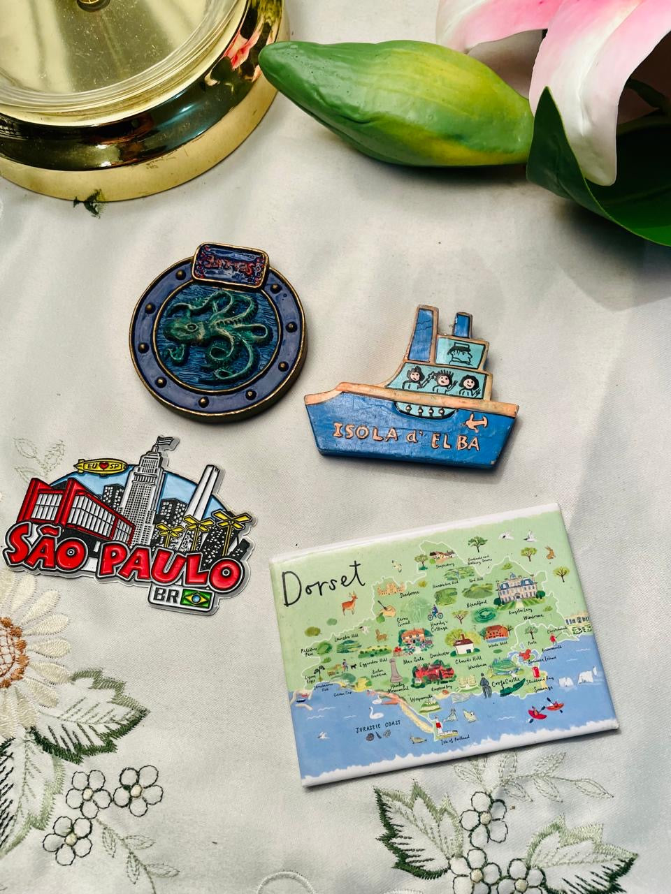 Travel Souvenir Magnet Pieces Set of 4