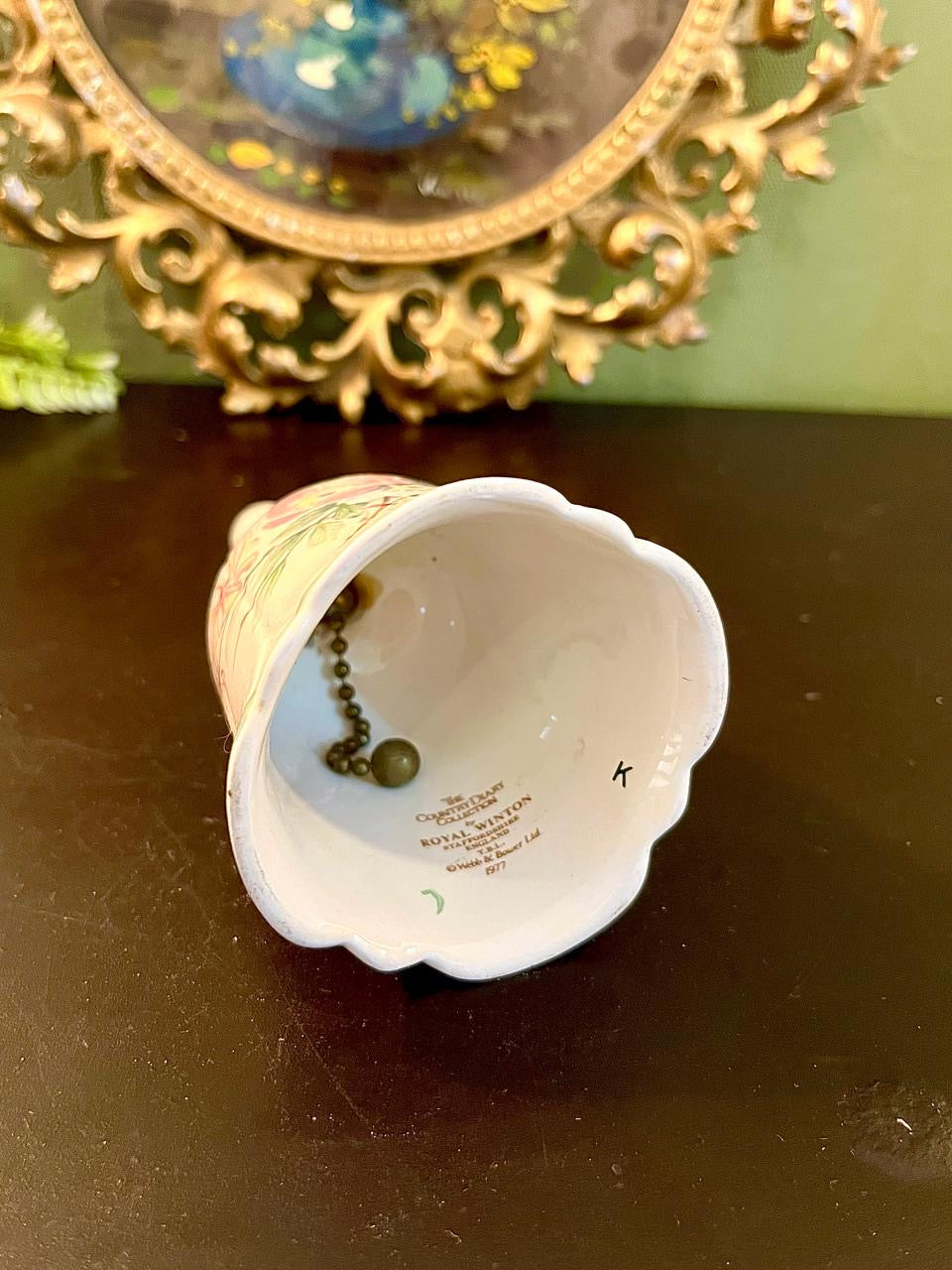 Floral Porcelain Collectible Bell