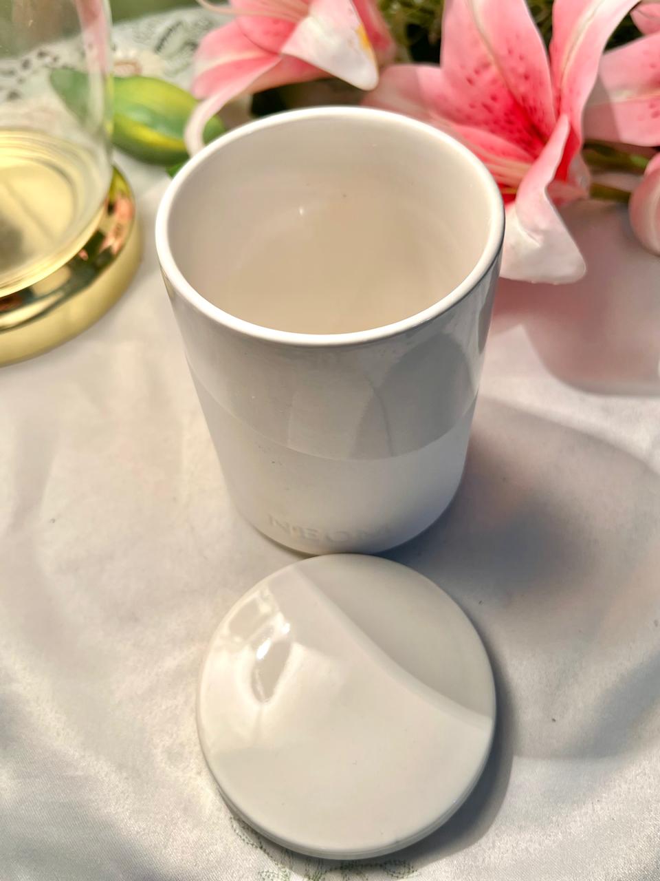 White Ceramic Lidded Storage Jar Airtight 13cm