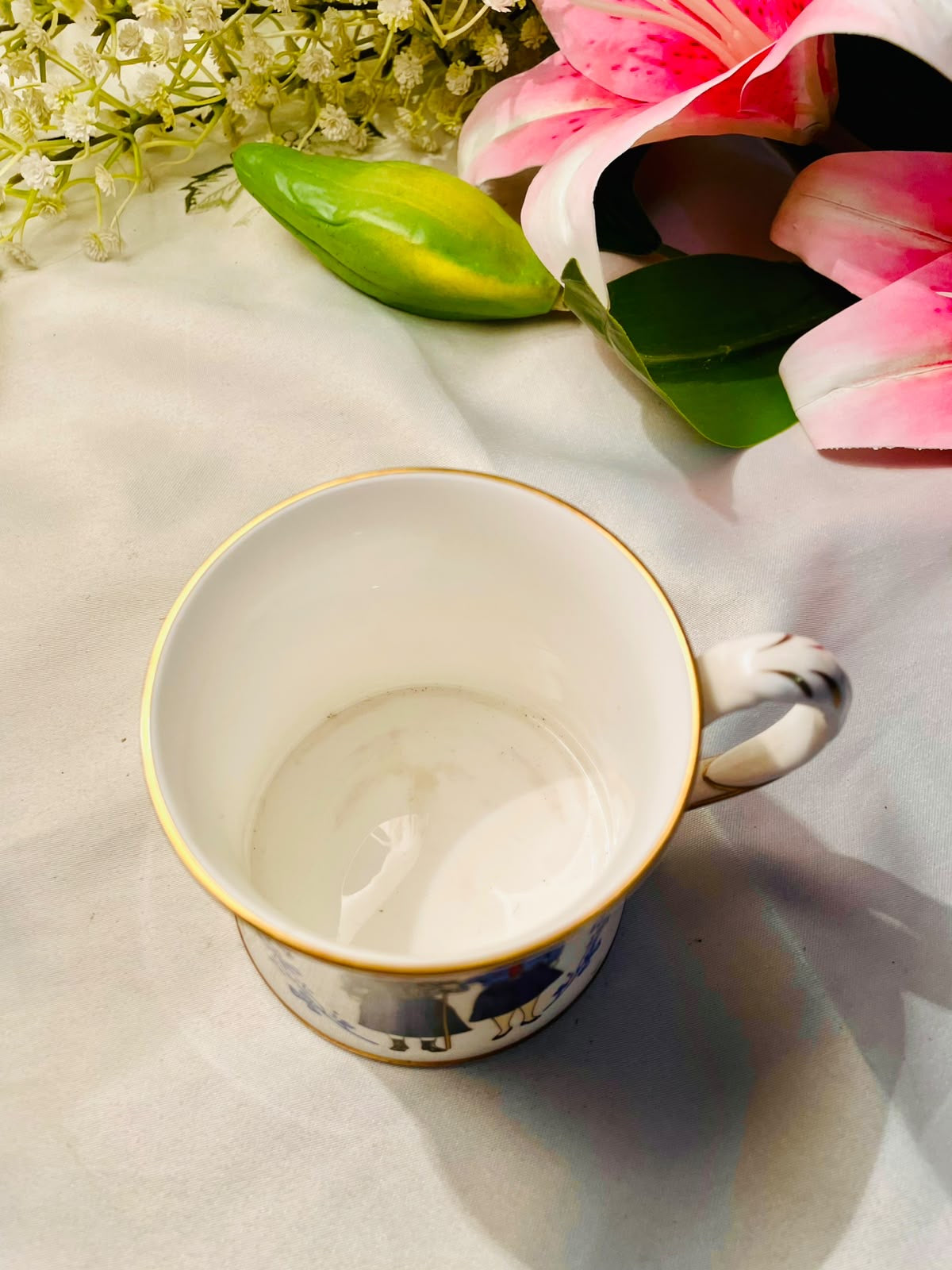 Coalport Girl Guides Bone China Mug – Blue Floral, 4 Inch