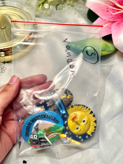 Decorative Souvenir Set – Snowdon Railway, Sun & Moon – 3 Pcs