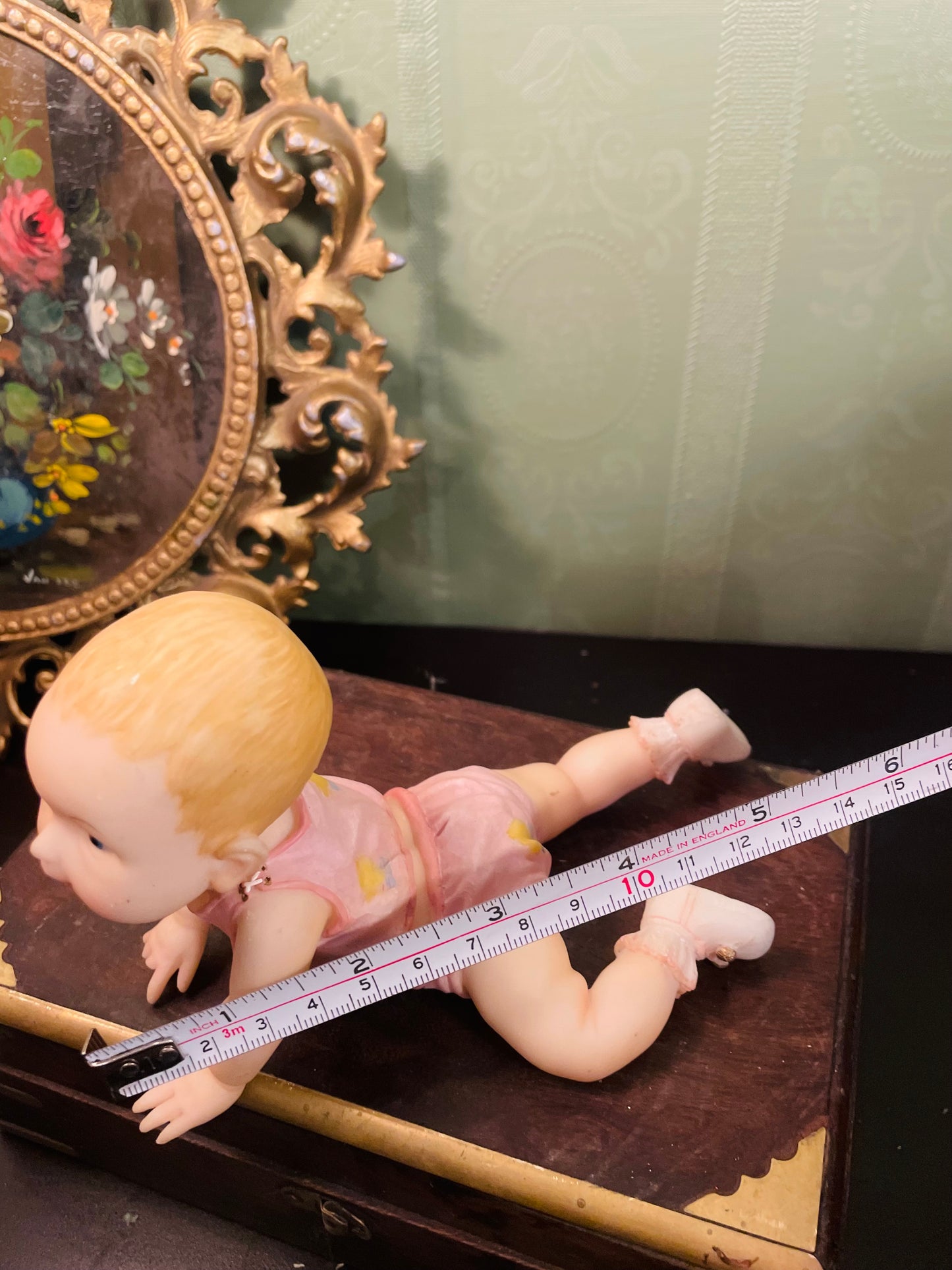 Crawling Baby Doll Figurine Pink
