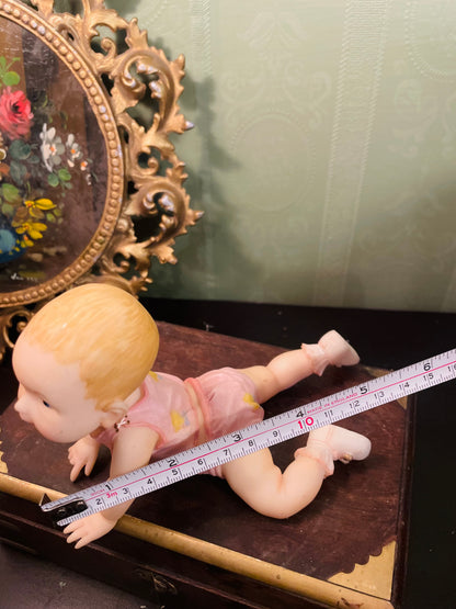 Crawling Baby Doll Figurine Pink