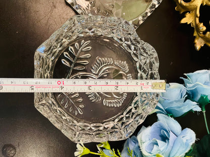 Vintage Crystal Glass Trinket Box